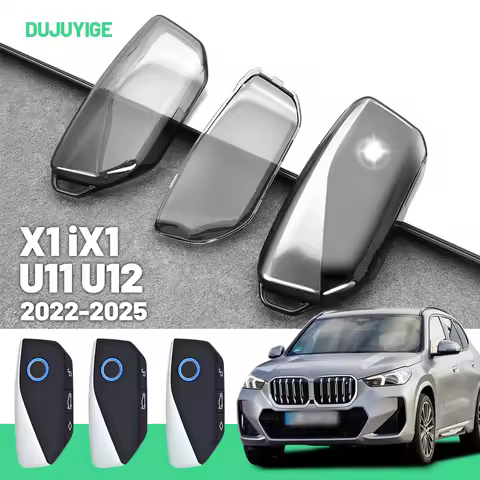 Clear TPU Car Key Case For BMW X1 IX1 U11 U12 2022-2026 Key Fob Cover Protector Shell Auto Accessori