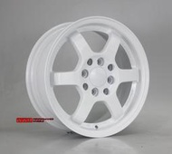 【美麗輪胎舘】類RAYS TE37 內凹鋁圈樣式 14吋 4X100 / 4X114.3 5.5J ET35 亮白