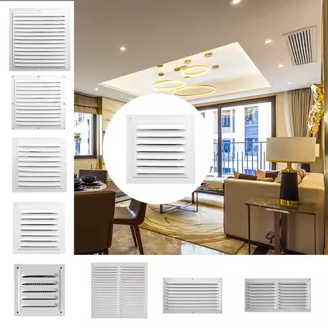 Aluminum Alloy Air Vent Grille Air System Net Cover Screen Exhaust Outlet Window Square Vent 200*300