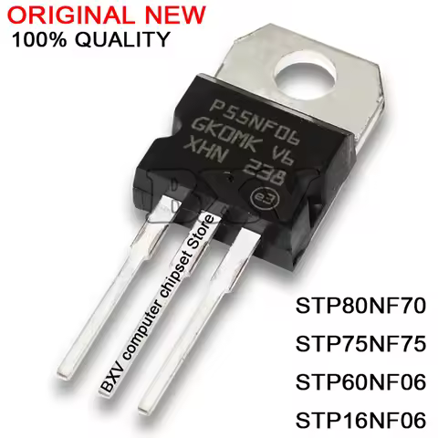 10PCS STP55NF06L STP55NF06 STP80NF70 STP75NF75 STP60NF06 STP16NF06 TO-220 Integrated Circuit TO220 S
