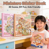 3D Sticker Book Miniature Sticker Book Kids Toys Scene Sticker DIY Landscaping Miniature Scene Stick