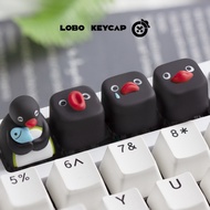 PINGU Keycaps Personalized Cute Gaming Mechanical 3D Resin Keycaps ESC DIY Creative Funny Penguin Ke