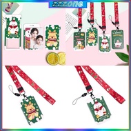 zzz Snowman Key Lanyard with Card Holder Beautiful Neck Strap Christmas Badge Holder Santa Card Hold
