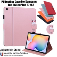 ฝาครอบหนัง PU สำหรับ Samsung Tab S6 Lite 10.4 ''P610 P615เคส Samsung Tab S7 T870 Tab S8 X700 X706 11.0'' แท็บเล็ตแม่เหล็กดูดฟังก์ชั่นปรับกรณี