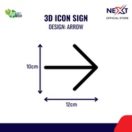 3D Acrylic Signage Modern Symbol Sign | Wall Decoration | Wifi/Arrow/No Smoking