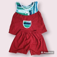 Set Baju Baby Toodler Tanpa Lengan Singlet Reject Kilang Murah