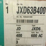 Siemens 3 pole 400A circuit  Breaker Model: JXD63B400