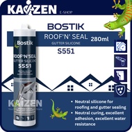 BOSTIK S551 ROOF‘N’SEAL Gutter Silicone 280ml Neutral Silicone for Roofing and Gutter Sealing