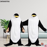 IWENNEYBU Stitched Warm Full Body Home Jumpsuit, Black + White Suitable for height 168-178cm Unisex 