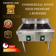 Commercial Stove High Pressure 2 Burners with Stand