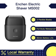 Enchen Electric Shaver MS002 100% Waterproof 3 Flexible Blades Compact Foil Shaver With Travel Lock