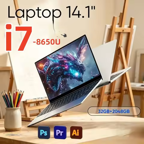 14.1" Ultra‑Slim Laptop | Intel Core I7‑8650U | Win11 | 32GB RAM | 2TB M.2 | Daily Office Notebook