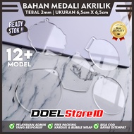 PLAIN ACRYLIC GRADUATION MEDAL MATERIAL DIAMETER 6.5 CM 7 CM 7.5 CM - MEDAL MATERIAL IN VARIOUS MODE