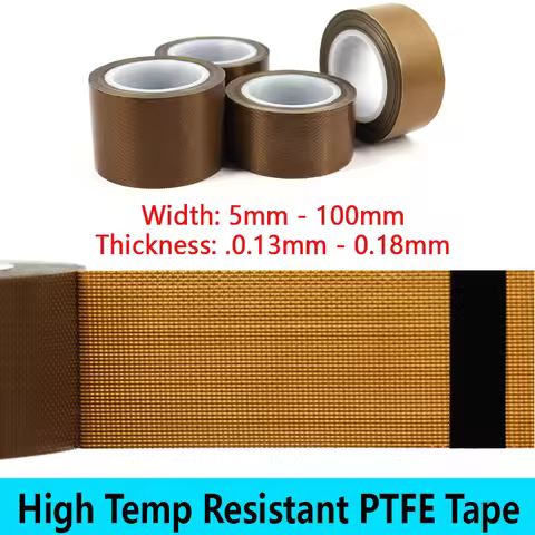 PTFE Tape Width 5mm-100mm Thickness 0.13/0.18mm 300℃ High Temp Abrasion Resistant Tape for Vacuum Se