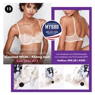 [Size 34A/A75 - 12] Dream Angels Wicked Sequin Unlined Unift Bra (Coconut White - No foam)