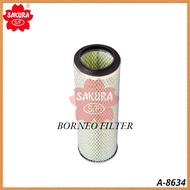 A-8634 Sakura Inner Air Filter JAE-88082 J8552691 Af25269 P141319 Sfa5269s 61020096 Af963 PA2547 A76