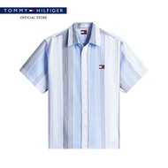 Tommy Hilfiger เสื้อเชิ๊ต ผู้ชาย รุ่น DM0DM22789 C3Q - สีน้ำเงิน ทรง Relaxed