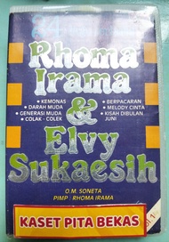 kaset pita bekas dangdut Rhoma irama vs Elvy ke monas