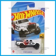 Hot Wheels 20 Jeep Gladiator Case H 2022 HW Baja Blazers 4/10 White BORLA ATAK Off Road Truck 4x4 tr
