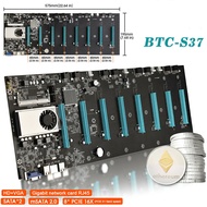[GOODSHOP] BTC-S37 Miner Motherboard CPU Set 8 Video Card Slot DDR3 Memory Integrated VGA Interface 