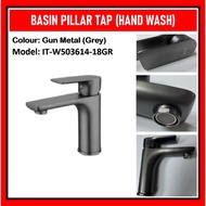 ITTO SOLID BRASS GUN METAL BASIN TAP FOR WASH HAND BASINS - 5036I4-18GR