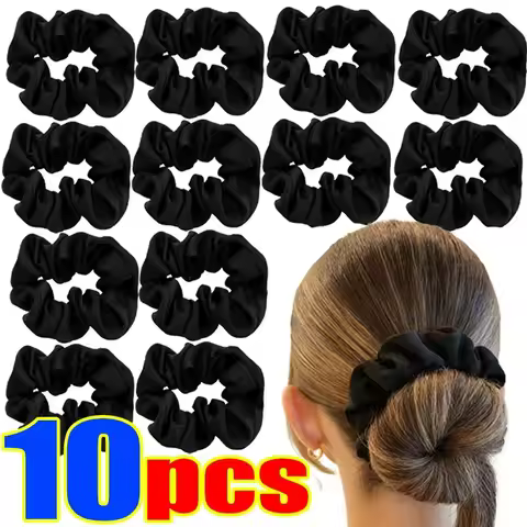 1/10pcs Satin Scrunchie Hair Tie for Women Girls Ponytail Big Scrunchie Hair Bands Korean Fashion Sw