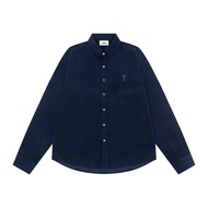 France NEW Ami Paris Guangzhou Foreign Trade Shirt Tide Brand Love Embroidery Long Sleeve Coat Mens