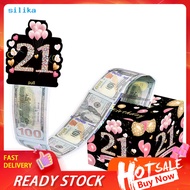 SILIKA_16th 21st Happy Birthday Money Box Surprise Pull Out Money Gift Box Cash Box Set Birthday Gif
