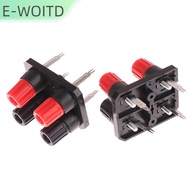 【E-WOITD】 2PC External BANANA JACK 4Pin ลำโพงเครื่องขยายเสียง Wire CLIP SOCKET WP4-10 TERMINAL