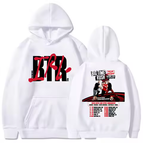 BTR IN REAL LIFE WORLD 2025 TOUR Autumn/Winter Hoodies Big Time Rush Band Fashion Sweatshirts Hoodie