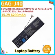 New Replacement Laptop Battery 15.2V 6200mAh GAG-J40 for Gigabyte Aorus X7 Dt V8 V7 V6 Aero 14 15 V7