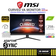 MSI Optix G27C4X - 27" Full HD VA Curved Gaming Monitor - 250Hz Refresh Rate - 1ms Response Time (3Yrs Agent)