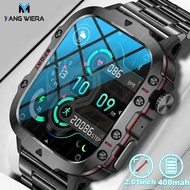 2024 New Rugged Military Black Smart Watch Men For Android IOS 3ATM Waterproof Sport Fitness Ai Voice Outdoor Smartwatch