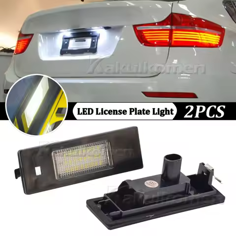 2Pcs LED License Number Plate Lamp Light For BMW 1 6 Z Series E81/E87 E85 F21 E63/E64 F06/F12/F13 I0