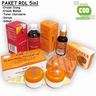 RDL PAKET 5IN1 Cream Siang Dan Malam - Sabun - Serum  - Toner Clariderm