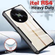 itel RS4 2024 Acrylic Clear Phone Case For itel RS4 itelRS4 R S4 RS 4 S24 NFC 4G 5G 2024 Camera Prot
