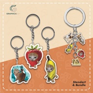 GANTUNGAN Keychain Acrylic Keychain/ CAT MEME SILLY CAT MEME/ CAT MEME/ (50+ VARIATIONS)