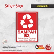 B3 VINYL GARBAGE SIGN STICKER WARNING STICKER/ SIGN LABEL/ WARNING SIGN