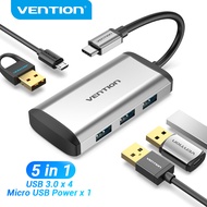 Vention USB hub 3.0 Type c Hub usb c Splitter อะแดปเตอร์ความเร็วสูงสำหรับ Huawei Mate 30 USB-C Splitter Multi usb3.1 Port