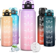 Water Bottle 1 5 Litre Sports Water Bottle, Easy to Clean, Leak-Proof Water Bottle with Motivational