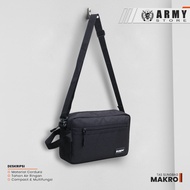 MK 055 Premium Black Macro Sling Bag Men's Sling Bag
