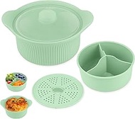 Silicone Microwave Steamer - Microwave Pot Steamer Basket Bowl for Baby Food, Vegetables & Dumplings