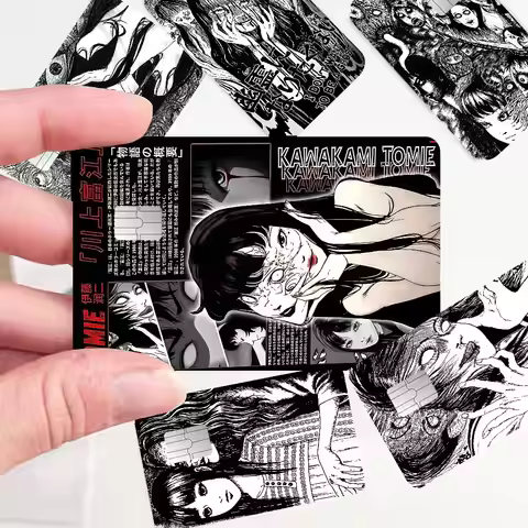J-Junji Ito T-Tomie Credit Card Skin Stickers No Adhesive Residue Water Proof For VISA Credit Card S