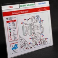 Acrylic display evacation plan sign sign board map holder