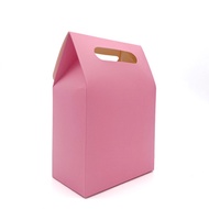 Foldable Paper Shopping Handle Pastel Gift Bag Pink Medium