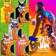  Jersey Movie Space Jam JAMES 6# 23# Tune Squad Basketball Jersey Sports Air Slam Dunk Sleeve Shirt 