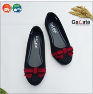 Black Panda Flat Shoes - Sepatu Black Panda - Sepatu Wanita - Black Panda Poni Marun