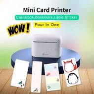 CardJoin CJ01 Portable Mini Thermal Multiftional Card Printer Cardstock Label Bookmark Sticker BT 20