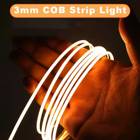 COB LED Strip Flexible High Density LED Strip 3mm COB Bar LED Light Warm 3000K White 6500K for Bedro