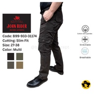 JOHN RIDER Brand Men Slim Fit Stretchable Cargo Long Pants (B99-933-31174)